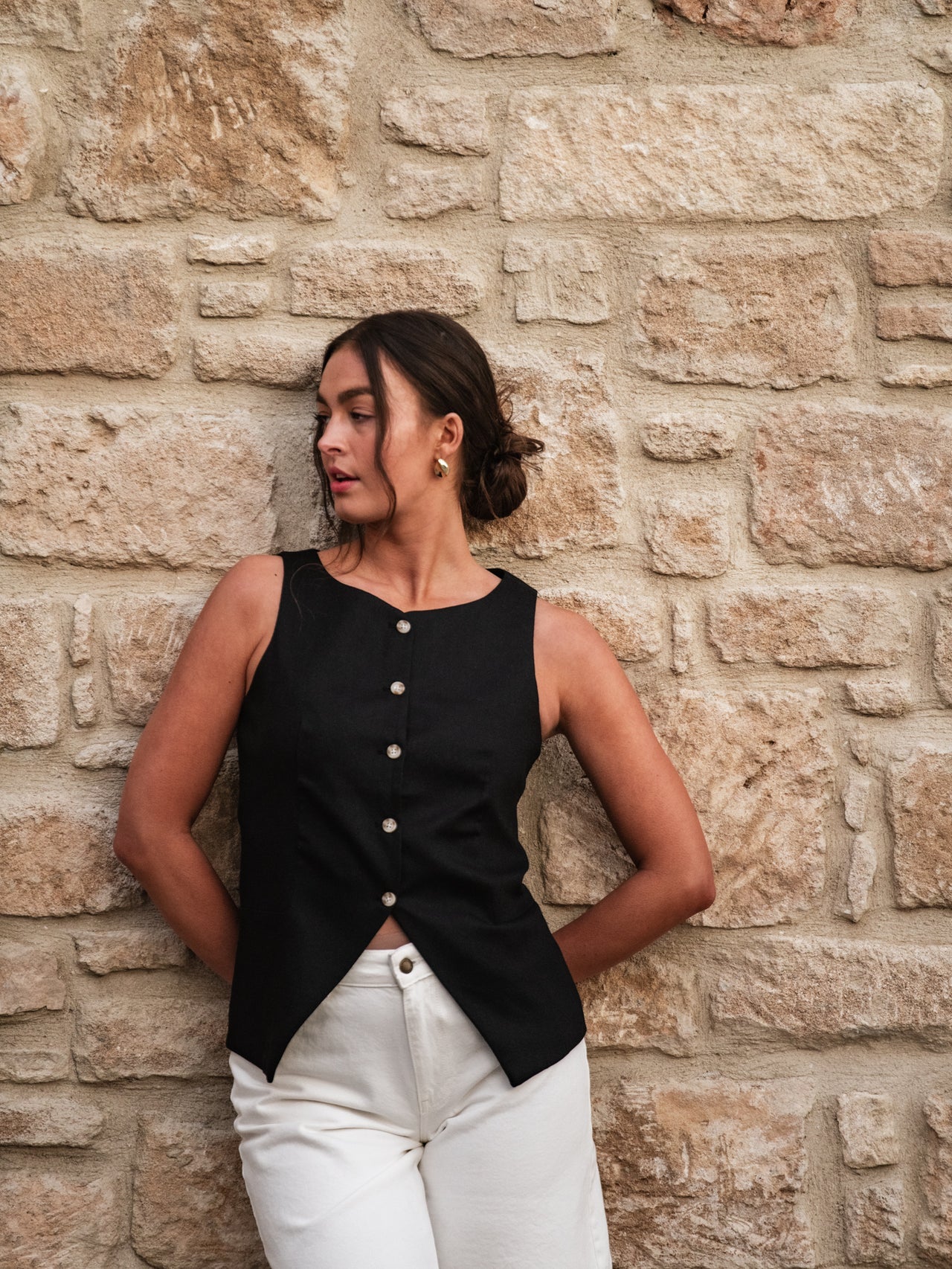 VMFLORENCE Tailored Waistcoat - Black